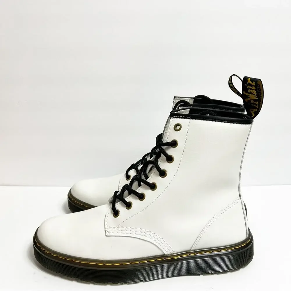DR. MARTENS WOMENS ZAVALA WHITE COMBATS SIZE 10 WOMEN NEW - Picture 2 of 5